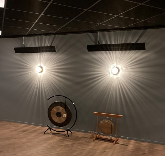 heated ceiling panels  Hot yoga studio, Radiant heating system