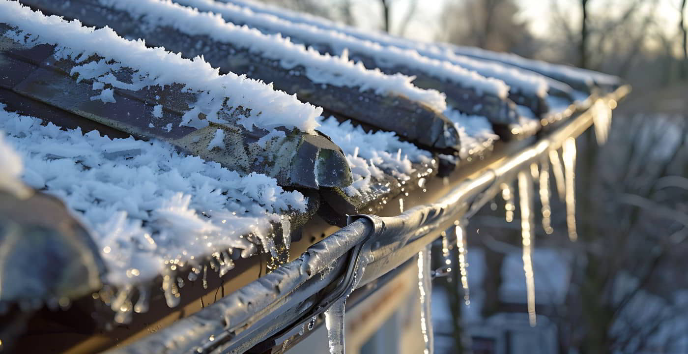 roof full of ice